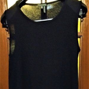 Vince Camuto Sleeveless Top with Chiffon-Like Hem Medium